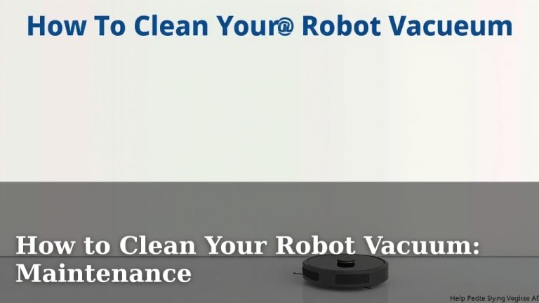 How to Clean Your Robot Vacuum: Maintenance