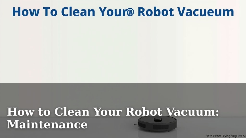 How to Clean Your Robot Vacuum: Maintenance