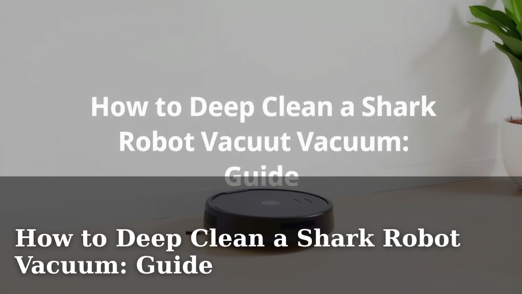How to Deep Clean a Shark Robot Vacuum: Guide