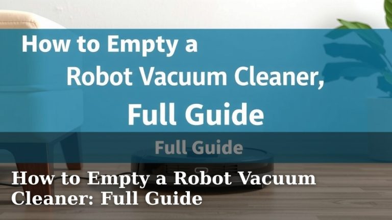 How to Empty a Robot Vacuum Cleaner: Full Guide