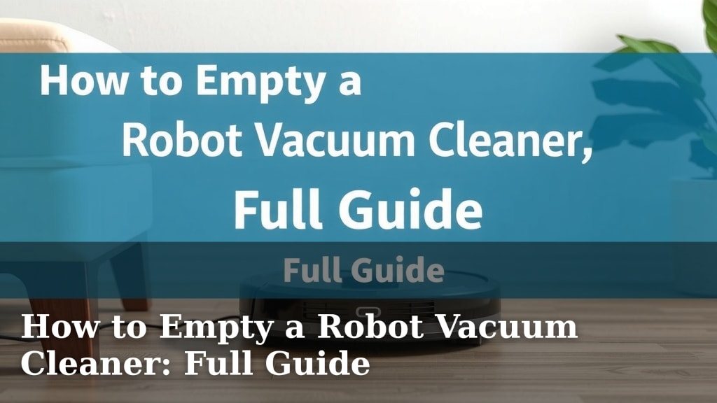How to Empty a Robot Vacuum Cleaner: Full Guide