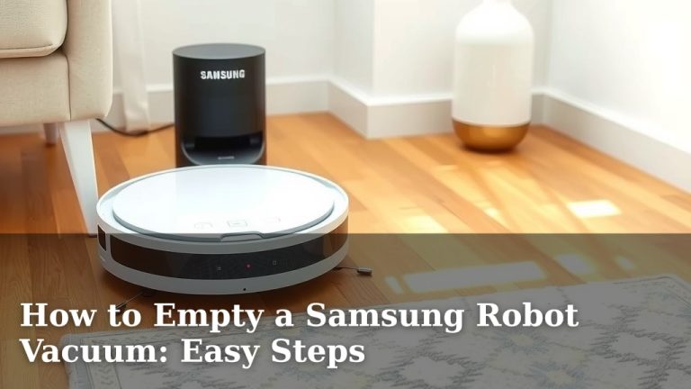 How to Empty a Samsung Robot Vacuum: Easy Steps