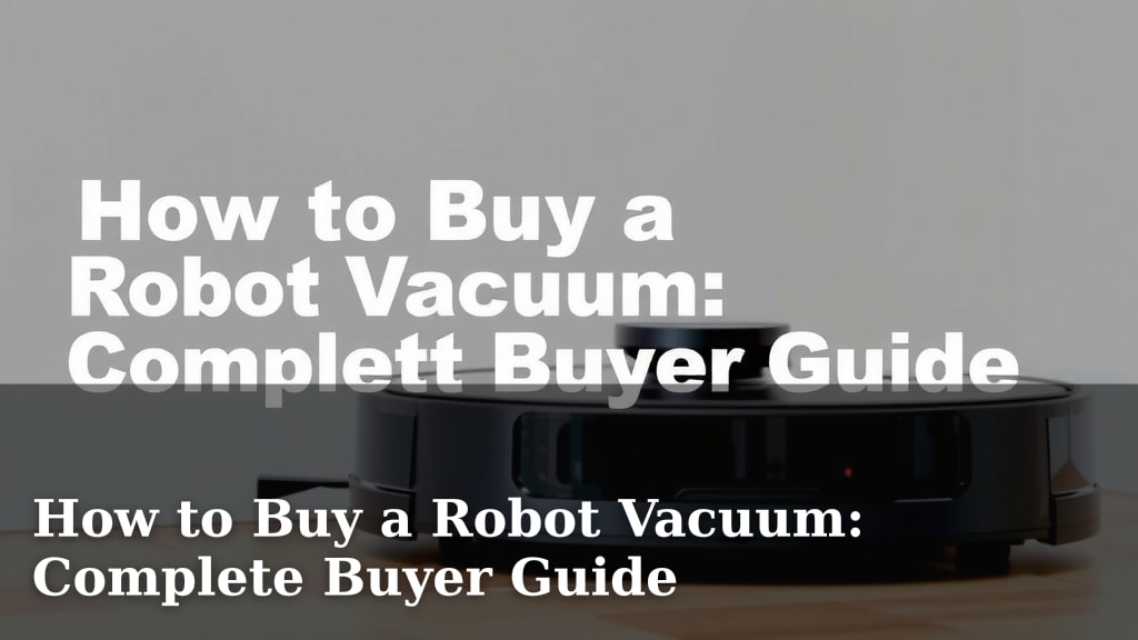 How to Buy a Robot Vacuum: Complete Buyer Guide