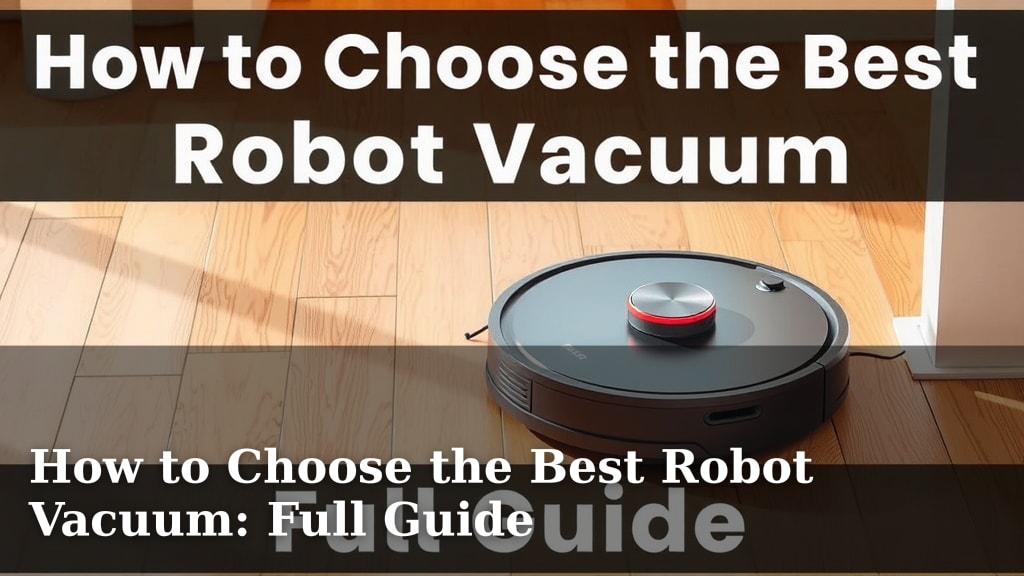 How to Choose the Best Robot Vacuum: Full Guide