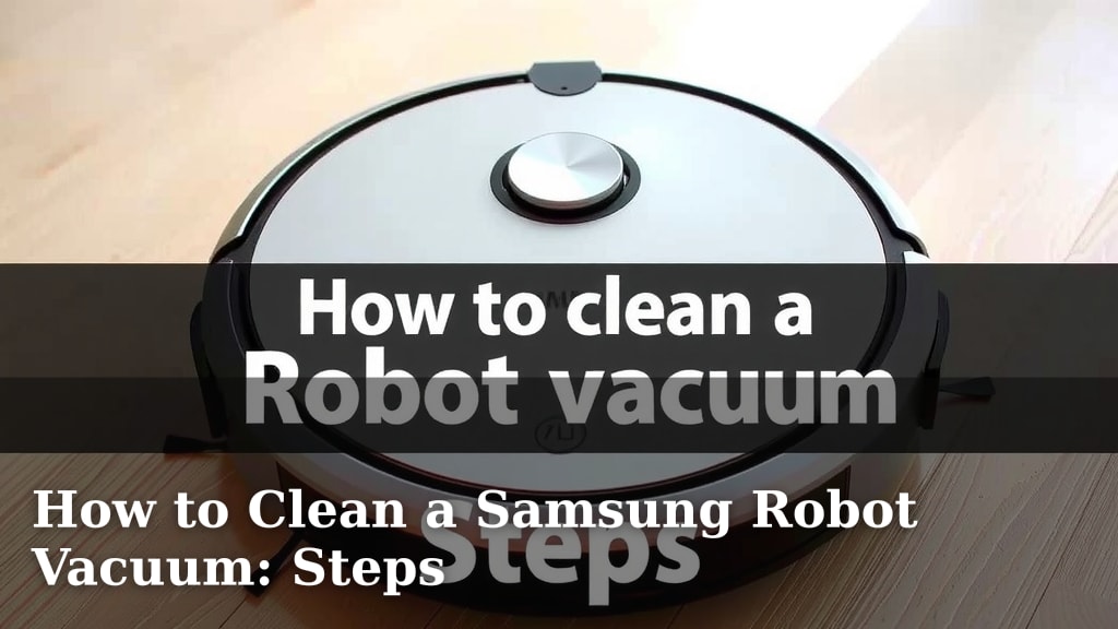 How to Clean a Samsung Robot Vacuum: Steps
