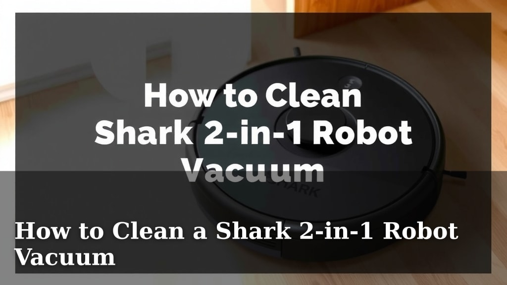 How to Clean a Shark 2-in-1 Robot Vacuum