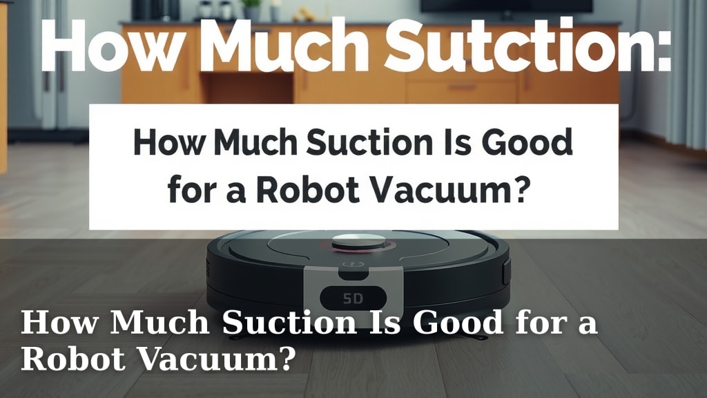 How Much Suction Is Good for a Robot Vacuum?