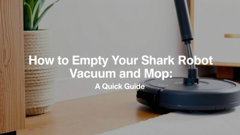 Empty Your Shark Robot Vacuum and Mop: A Quick Guide
