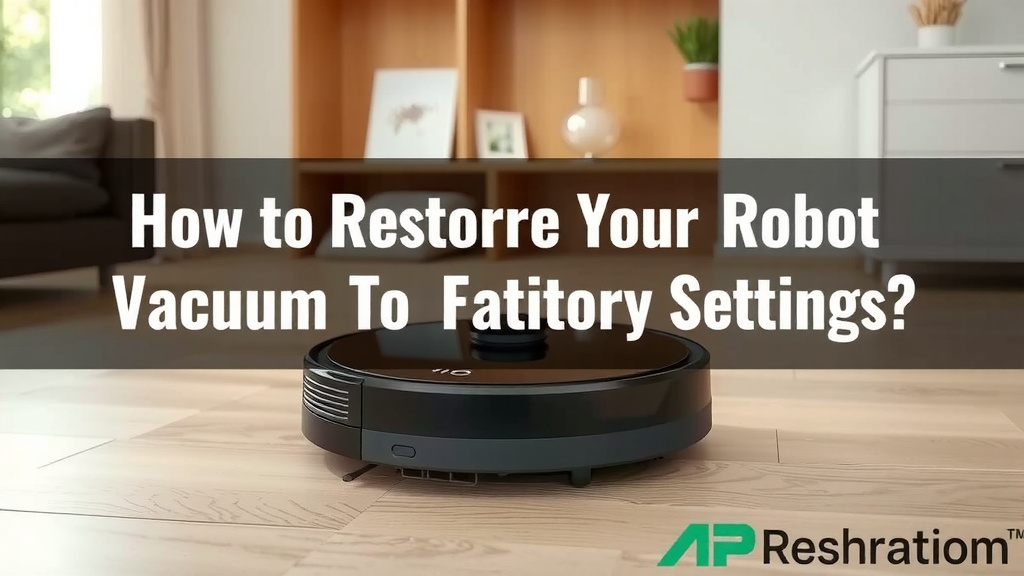 Restoring Your Xiaomi Robot Vacuum to Factory Settings