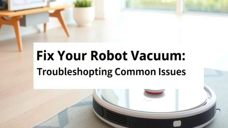 Fix Your Robot Vacuum: Troubleshooting Common Issues