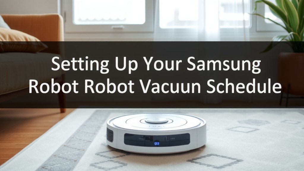Setting Up Your Samsung Robot Vacuum Schedule