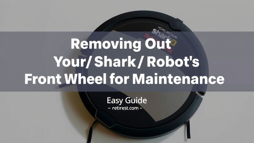 Taking Out Your Shark Robot's Front Wheel for Maintenance