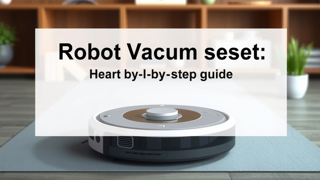 Robot Vacuum Reset: Step-by-Step Guide