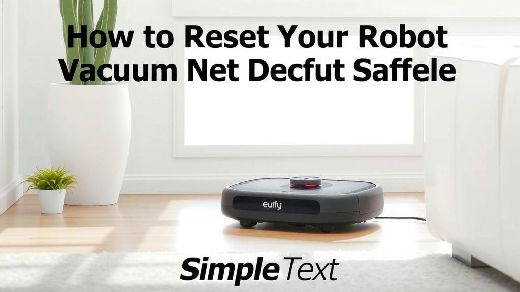 How to Reset Your eufy Robot Vacuum: Simple Steps