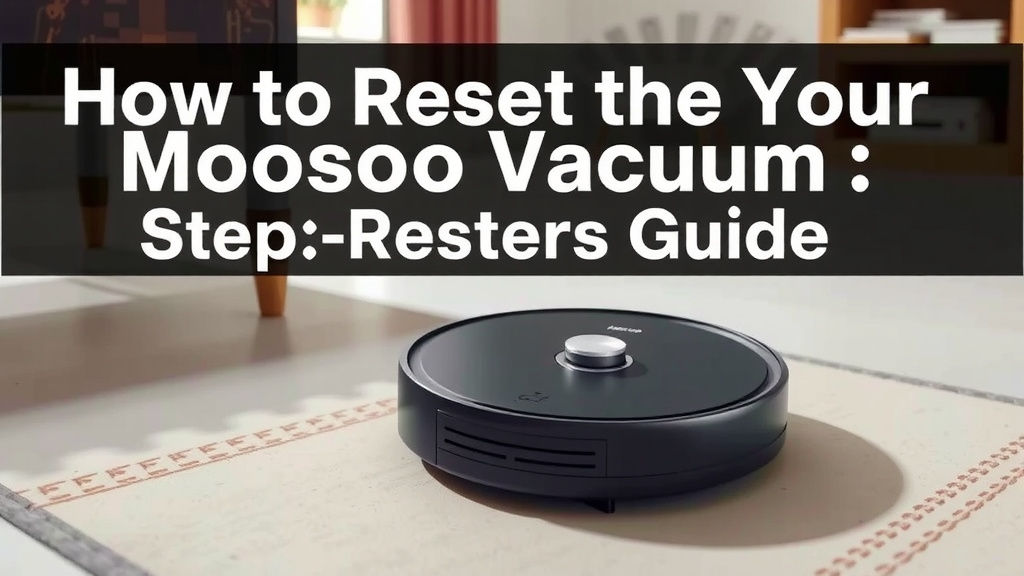 Troubleshooting Your Moosoo Vacuum: A Simple Reset Guide