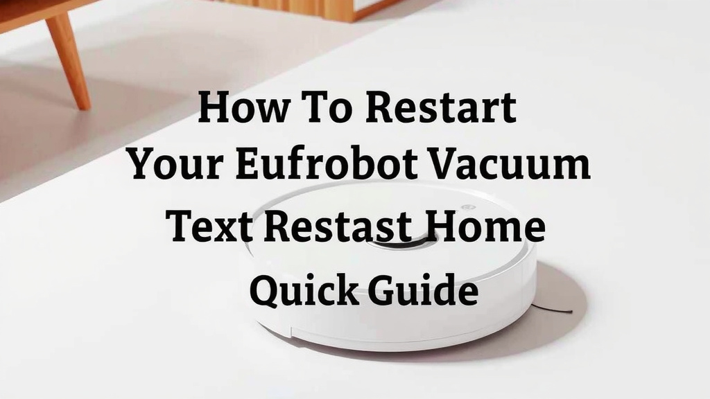 How to Restart Your Eufy Robot Vacuum: A Quick Guide