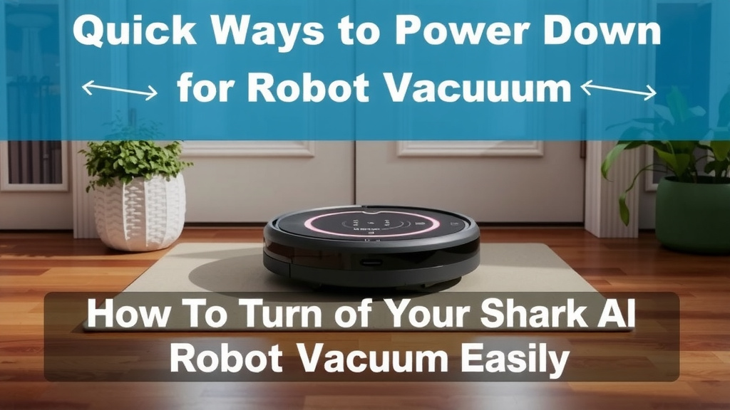 Quick Ways to Power Down Your Shark Robot Vacuum