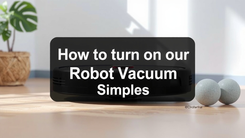 How to Turn On Your Robot Vacuum: Simple Steps