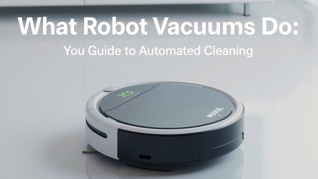 What Robot Vacuums Do: Your Guide to Automated Cleaning